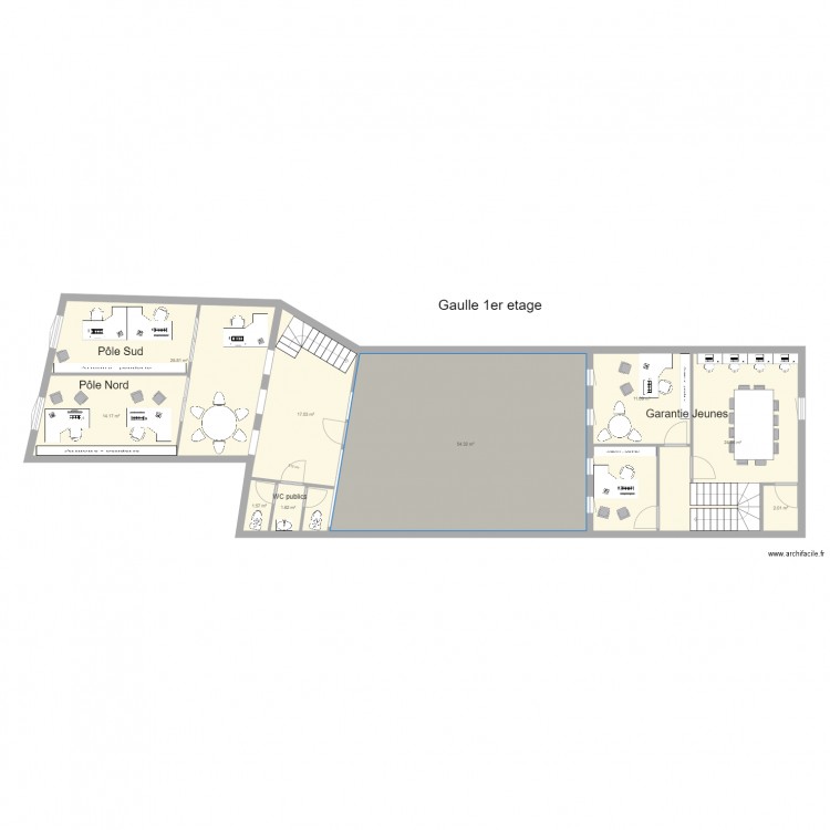 Gaulle 1er etage. Plan de 0 pièce et 0 m2