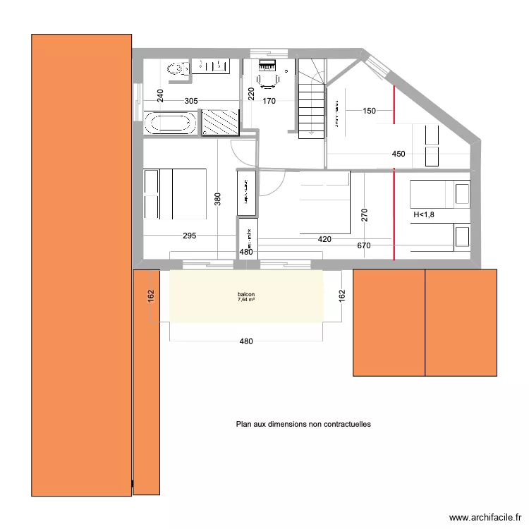 1ier etage. Plan de 