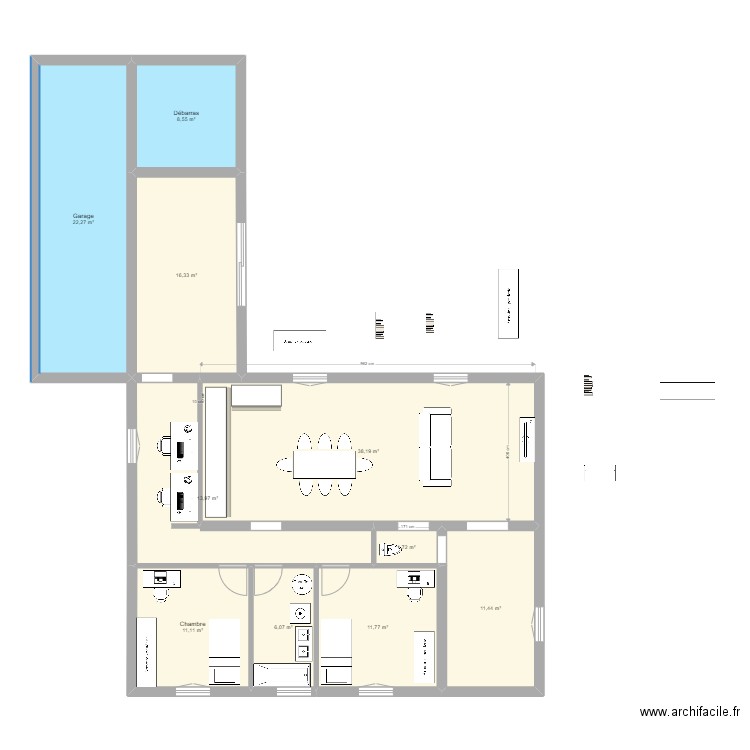 Maison V03 - projet 4. Plan de 10 pièces et 141 m2