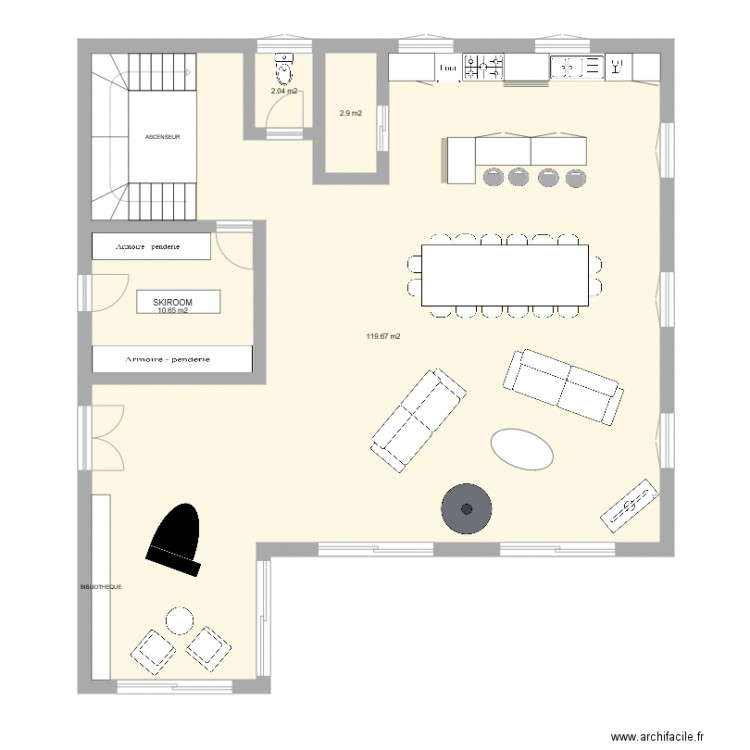 RDC. Plan de 0 pièce et 0 m2