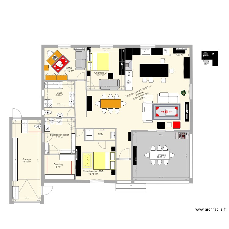 lili . Plan de 0 pièce et 0 m2