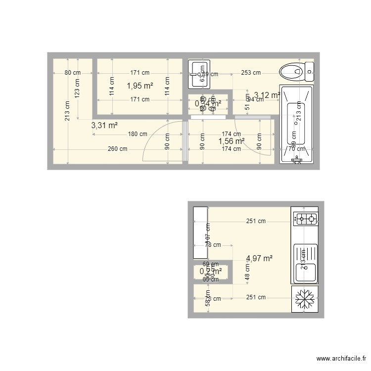tinyh. Plan de 0 pièce et 0 m2