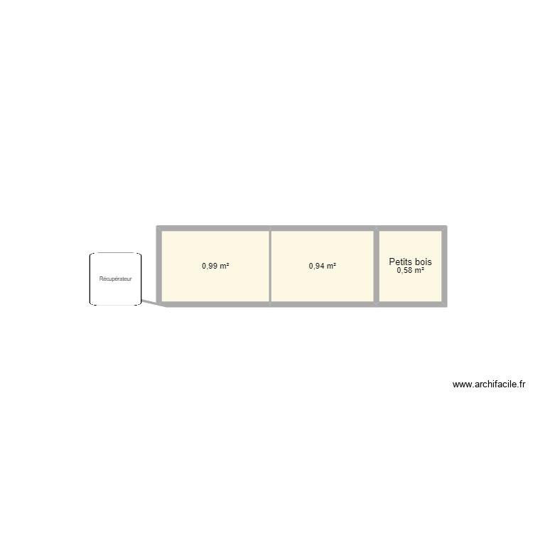 Abris bûches Plan 3 pièces 3 m2 dessiné par Orion14 — free download