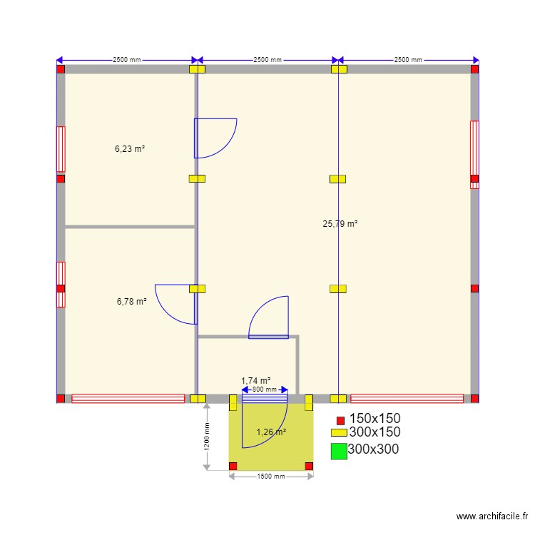 45  9 svai. Plan de 0 pièce et 0 m2