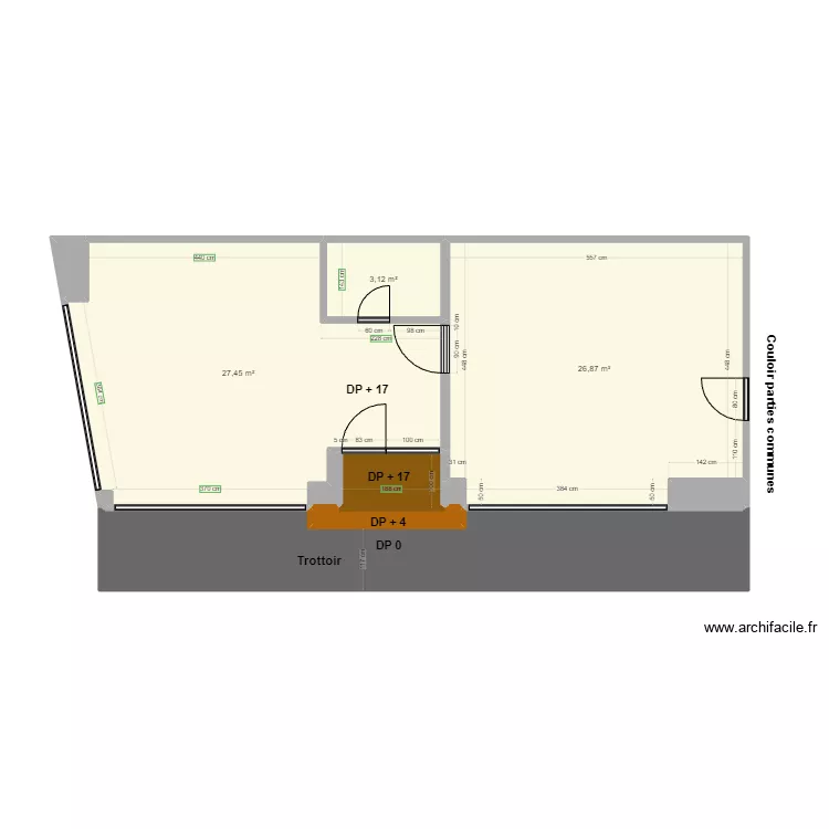 T&S MARKET AVANT TRAVAUX. Plan de T&S MARKET AVANT TRAVAUX. Plan de