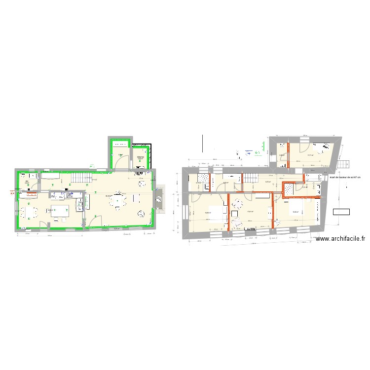 Cabrieres 24 juin 2022 v3. Plan de 20 pièces et 177 m2