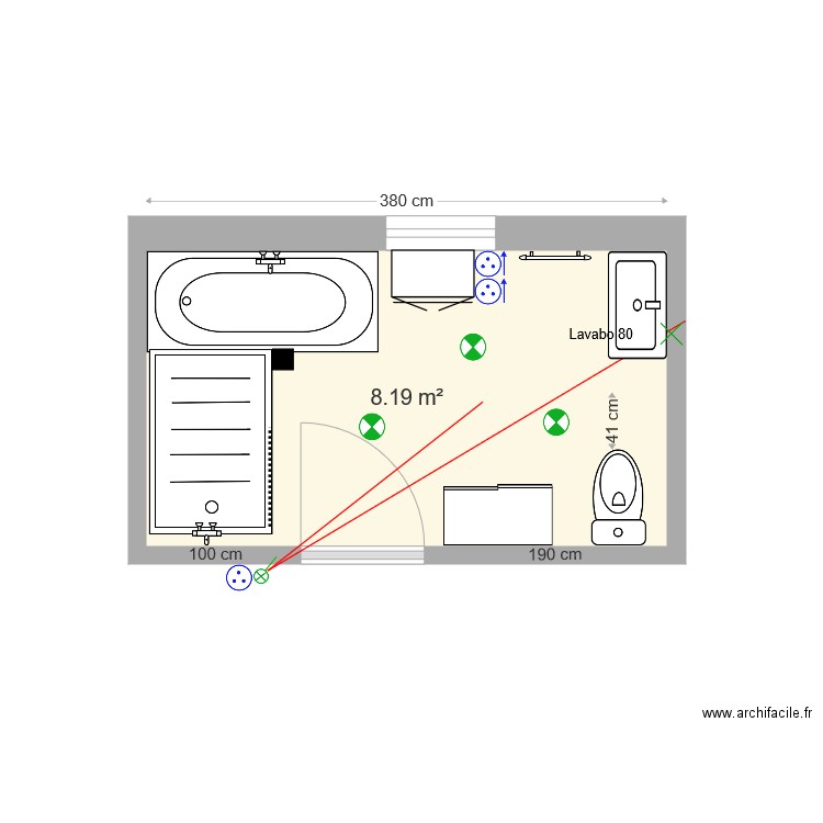 Salle de Bain bis. Plan de 0 pièce et 0 m2