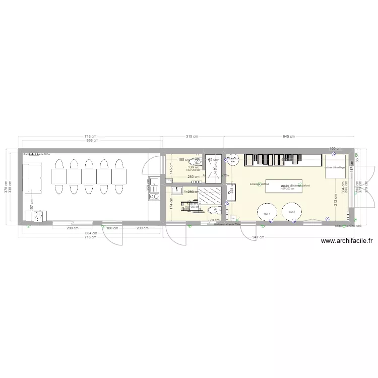 ATELIER SOPHIE permis. Plan de 