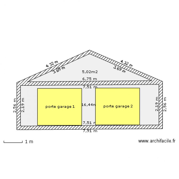 garage 14 sept vue de face Plan dessiné par chrysty60