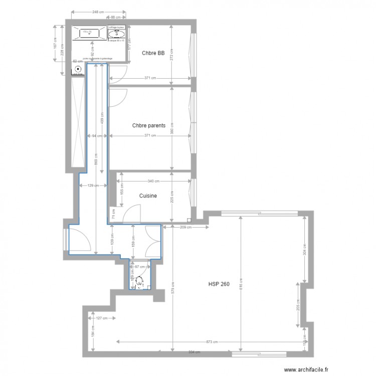 Selle sdbains cuisine. Plan de 0 pièce et 0 m2