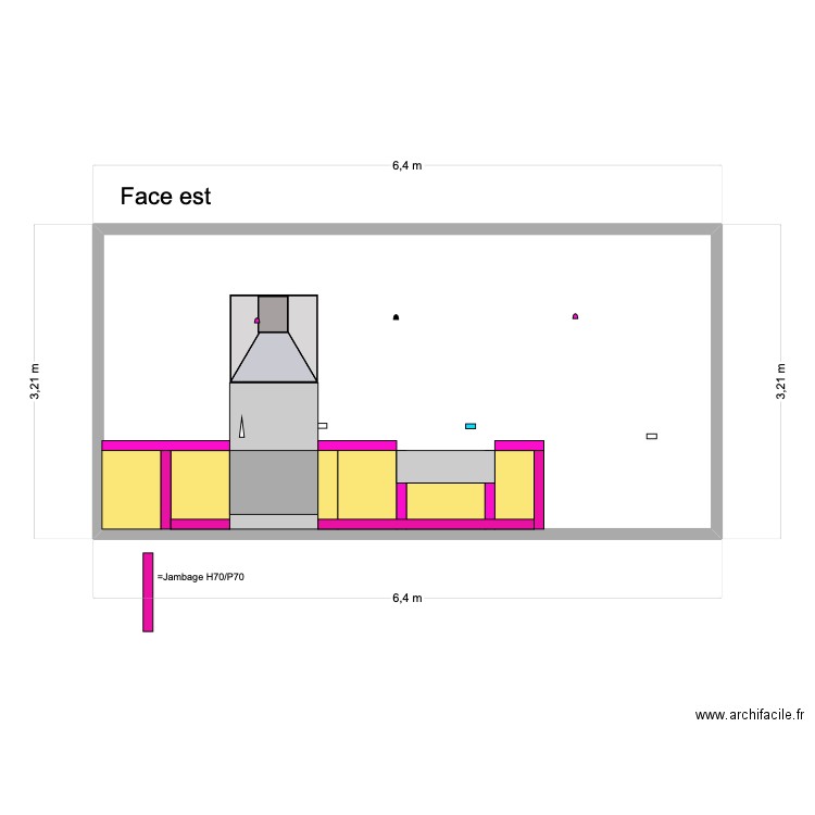 plan cuisine sans mur. Plan de 1 pièce et 19 m2