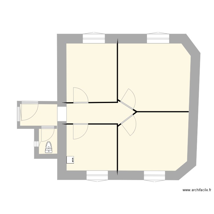 brizeux3. Plan de 5 pièces et 49 m2