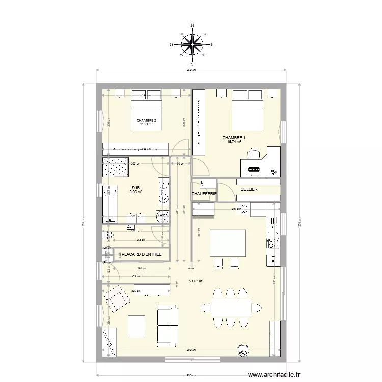 PROGET 1 90m. Plan de 