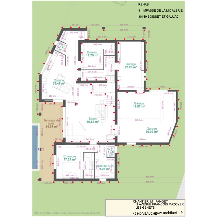 FANGET 42. Plan de 1 pièce et -2023 m2