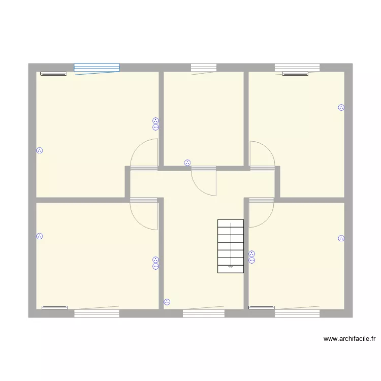 Etage prises. Plan de 