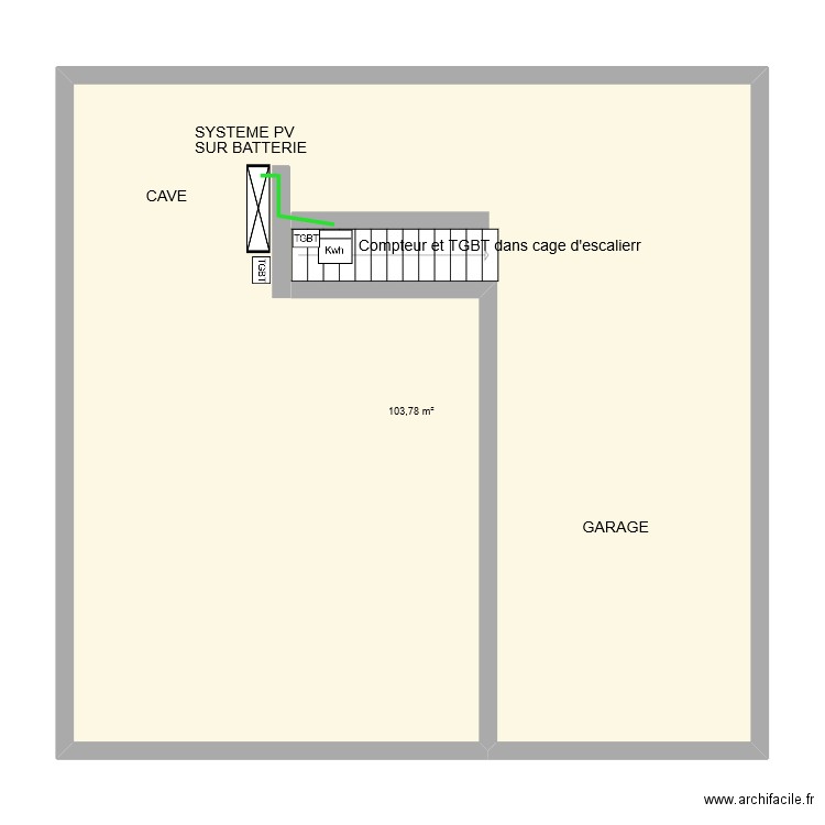 Martin Hennen. Plan de 3 pièces et 210 m2