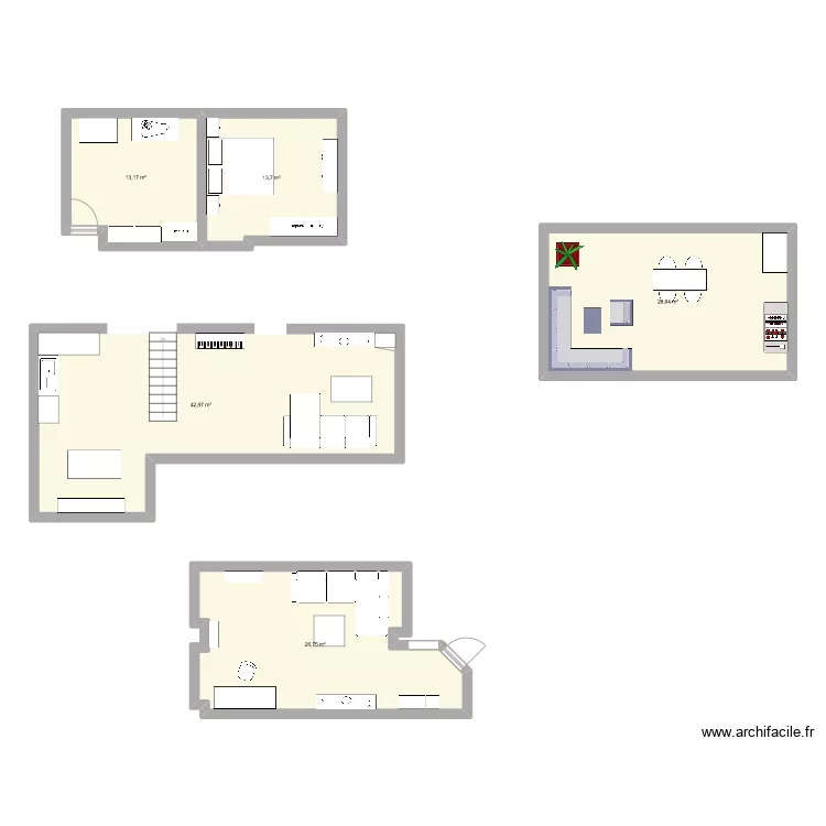 Roseli&egrave;re. Plan de 