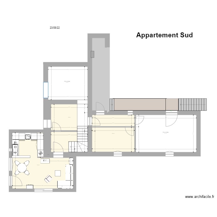 La  plaine   Appartement V3. Plan de 7 pièces et 97 m2