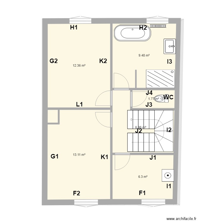 maison cloisons Codifiés. Plan de 0 pièce et 0 m2