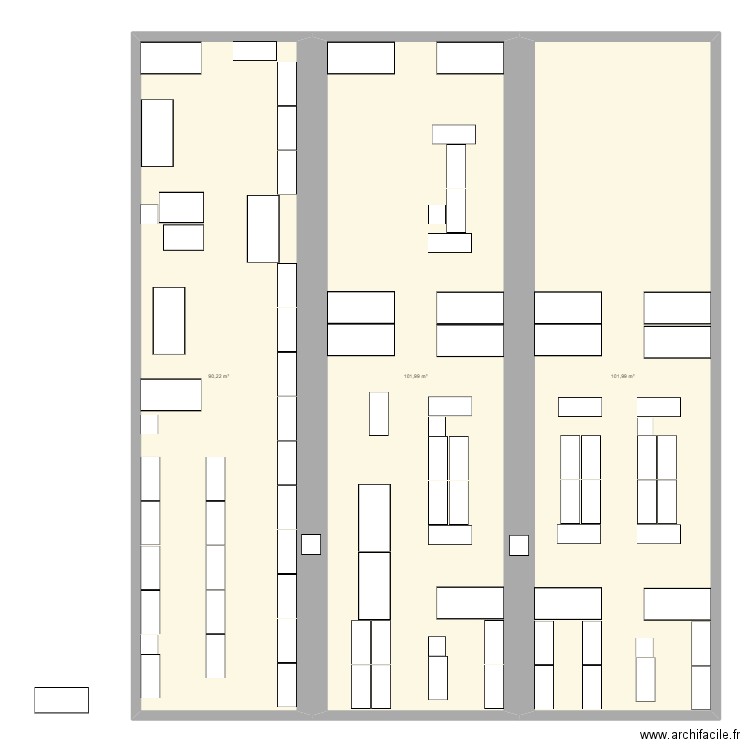 Plan1. Plan de 3 pièces et 294 m2