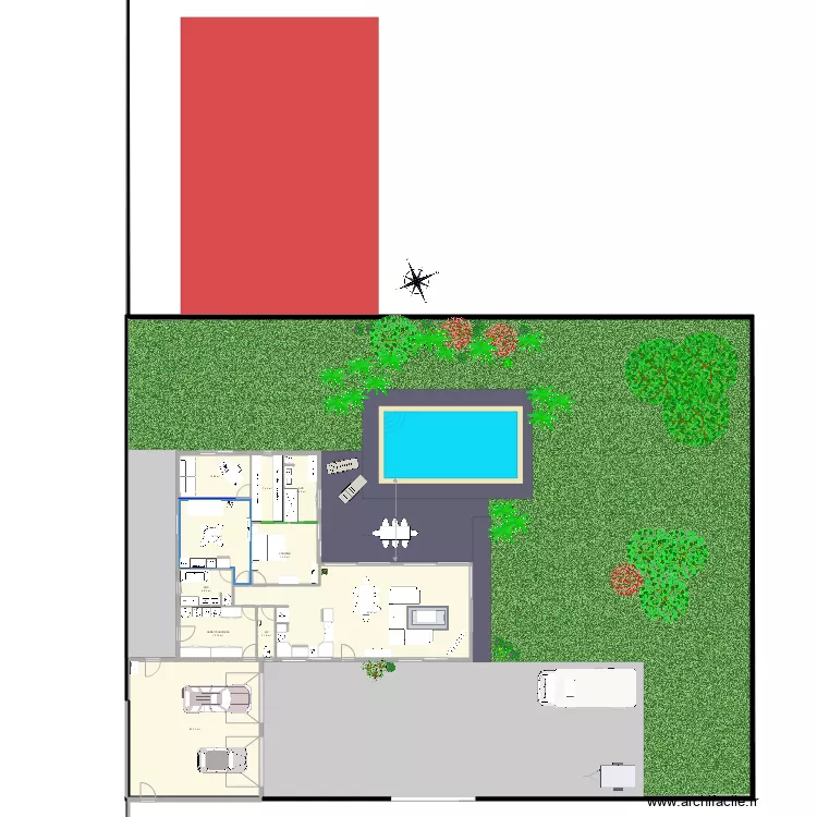 maison seysses v17 avec jardin. Plan de 