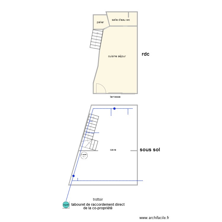 sci dpr ocean ass 1137. Plan de 4 pièces et 53 m2