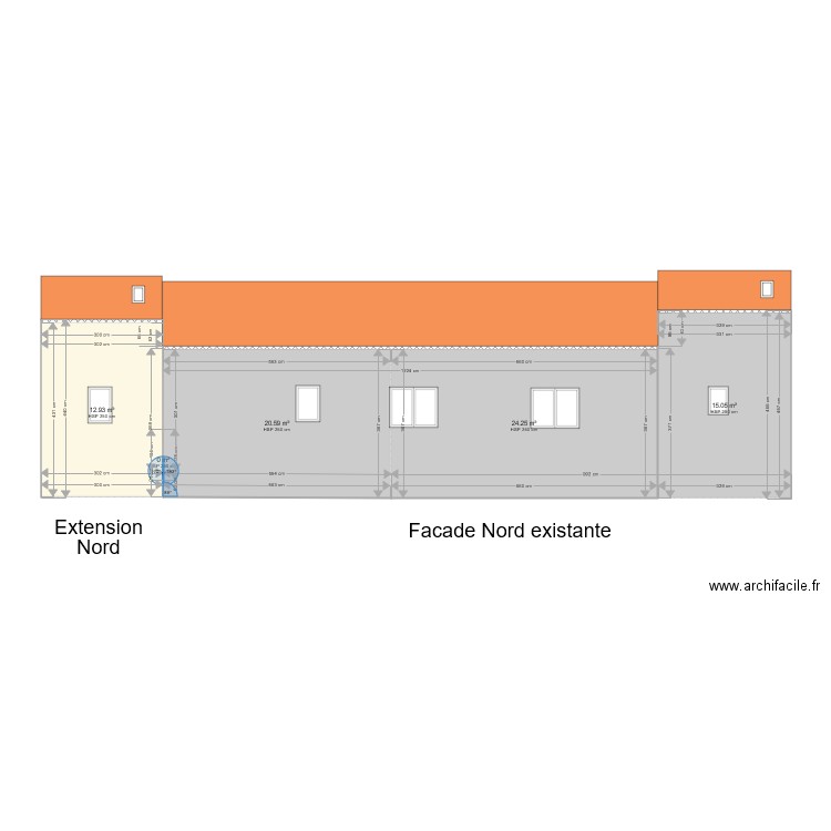 Facade Nord Villa Riou. Plan de 0 pièce et 0 m2