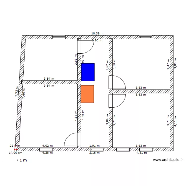 MSG 1er Existant. Plan de 