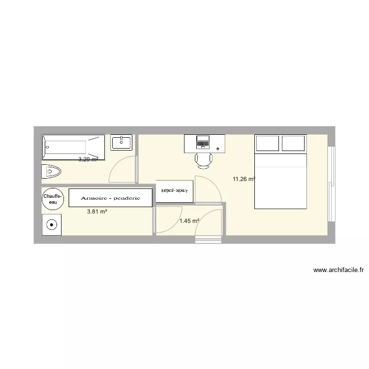 Chambre Paul Cagnes V2. Plan de Chambre Paul Cagnes V2. Plan de