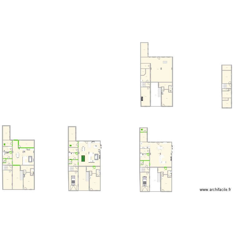 RAVILLON Epernay. Plan de 62 pièces et 1108 m2