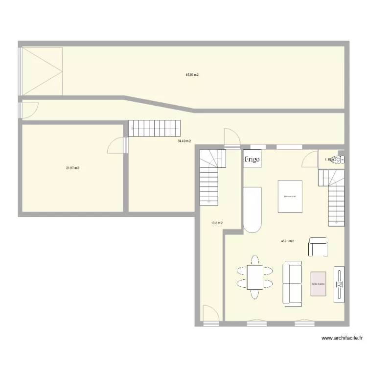 rdc boulangerie et depandence . Plan de 