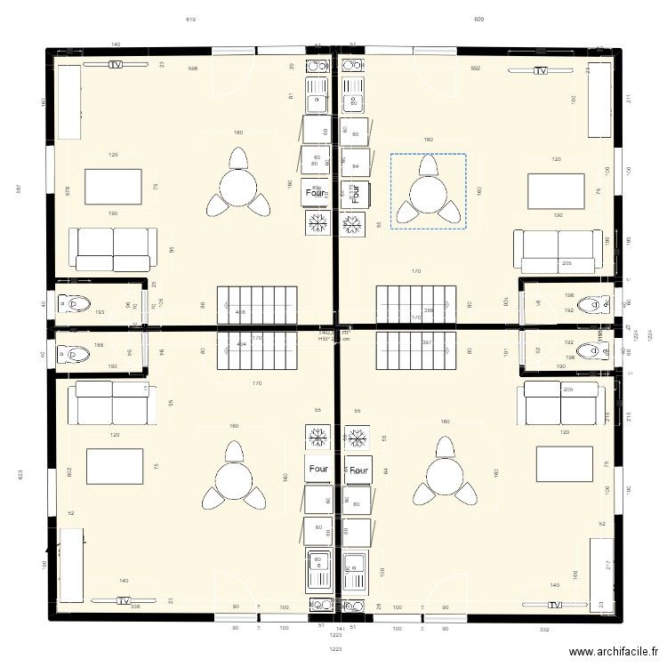 projet F2 parc residentiel. Plan de 0 pièce et 0 m2