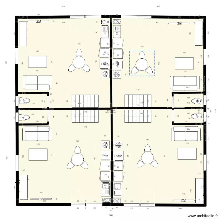 projet F2 parc residentiel. Plan de 