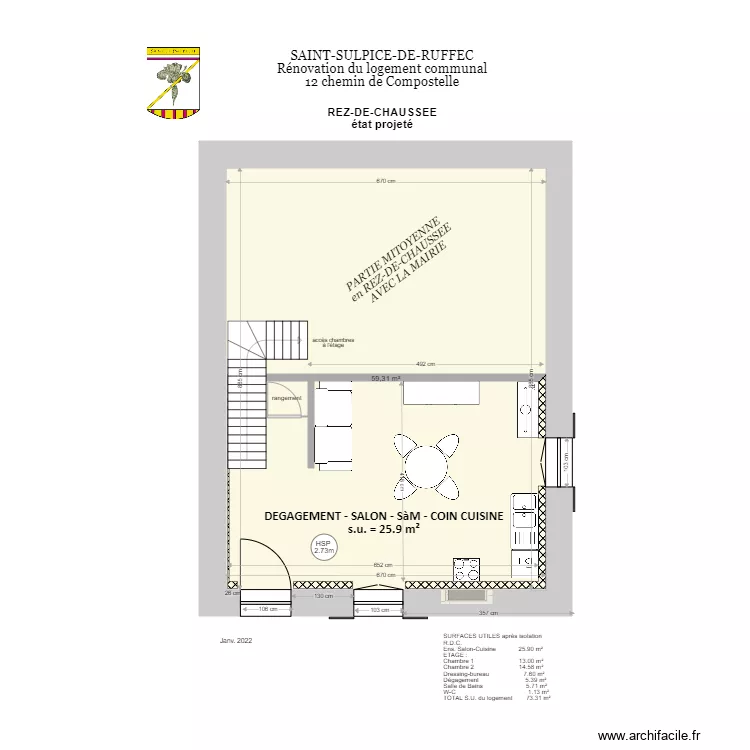 logement communal RDC 3. Plan de 
