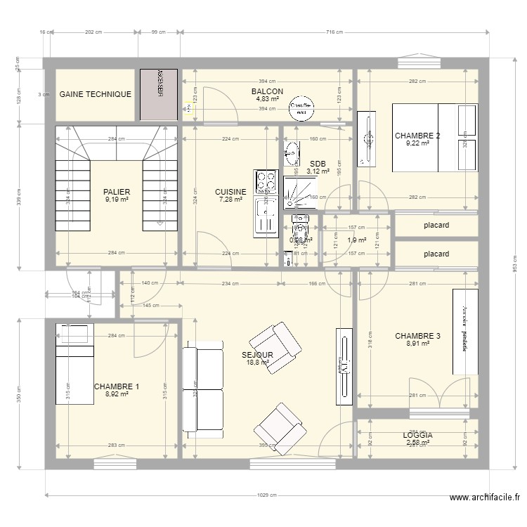 MOUSSAOUI. Plan de 0 pièce et 0 m2