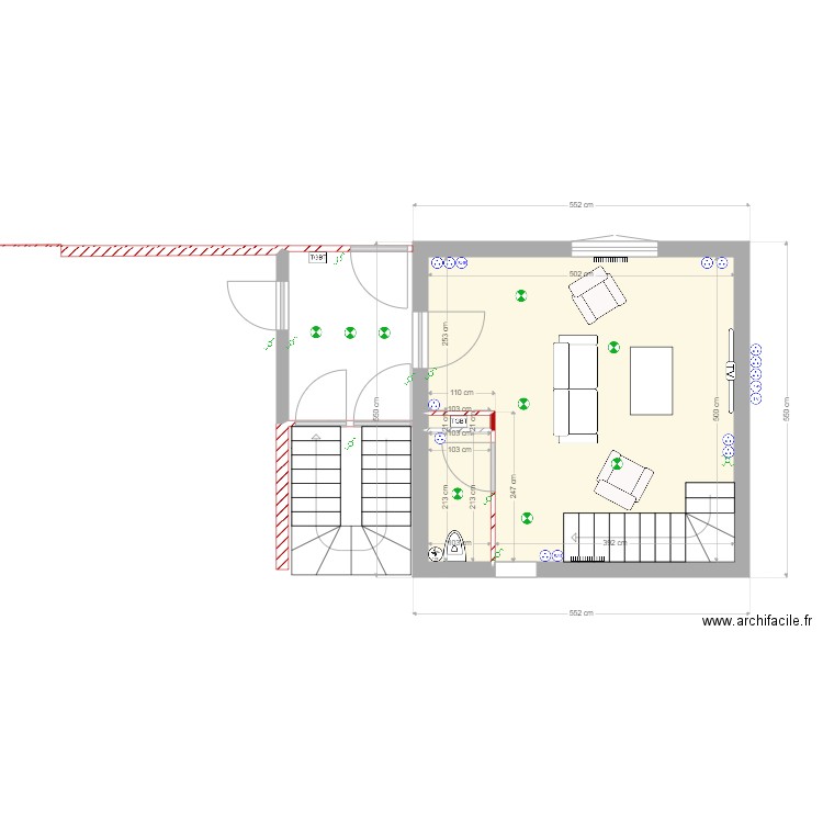 COULOIR MODIF. Plan de 0 pièce et 0 m2