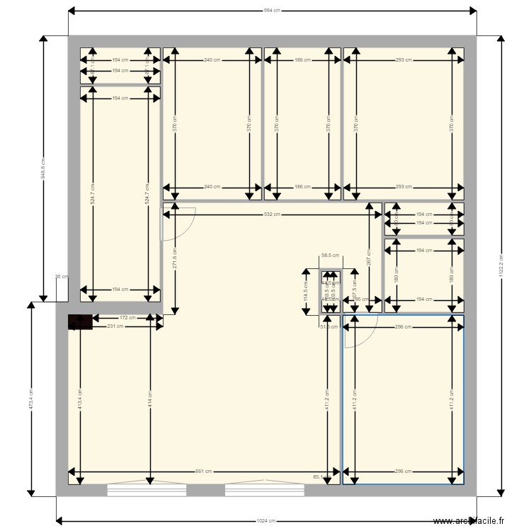 travaux. Plan de 0 pièce et 0 m2