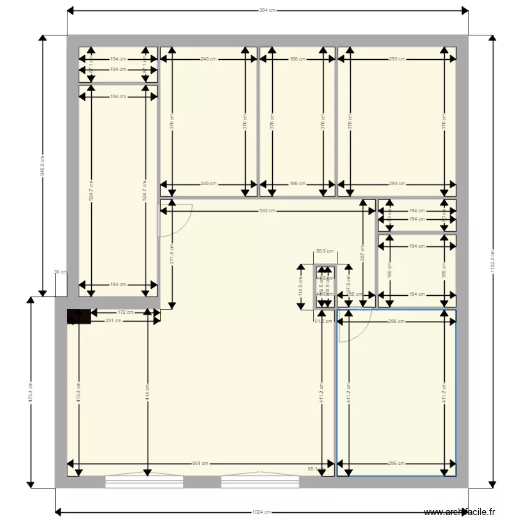 travaux. Plan de 