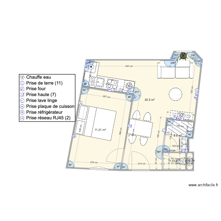 SDB chantepie RDC Gauche. Plan de 0 pièce et 0 m2