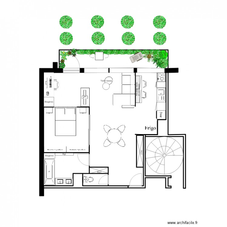 Appartement témoin implantation. Plan de 0 pièce et 0 m2