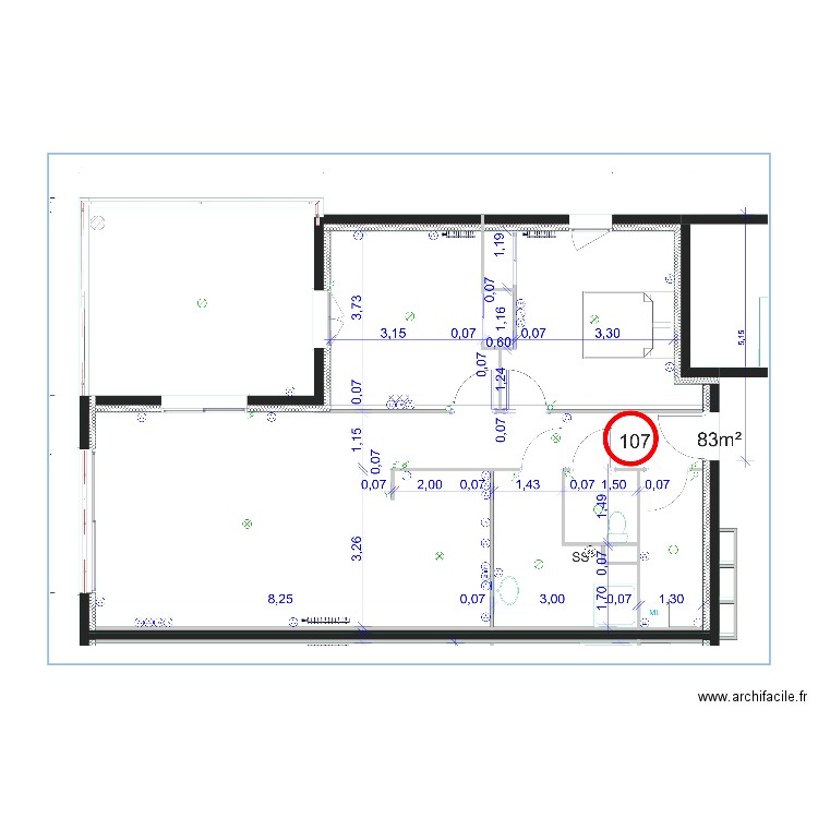 107 PLAN ELEC . Plan de 0 pièce et 0 m2