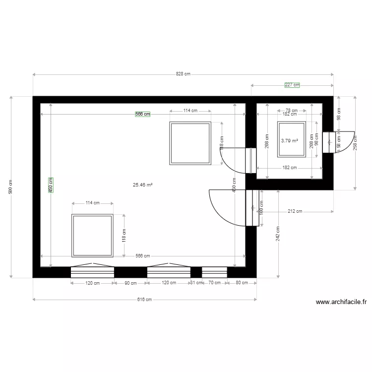 Studio Alex  plan de coupe. Plan de 