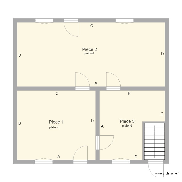 maison desaffectée rdc. Plan de 0 pièce et 0 m2