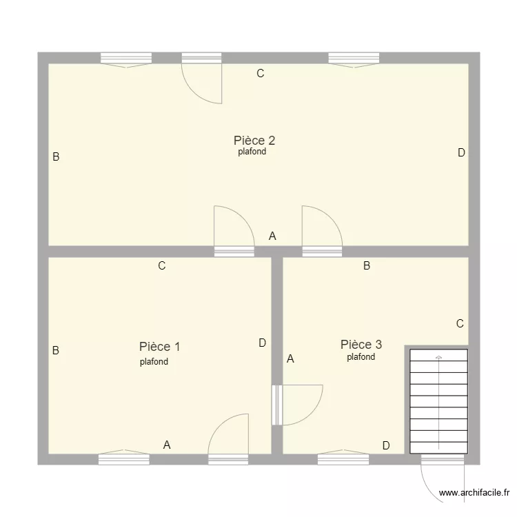 maison desaffect&eacute;e rdc. Plan de 