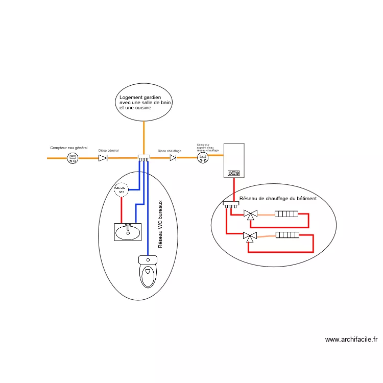 plan reseau eau. Plan de 