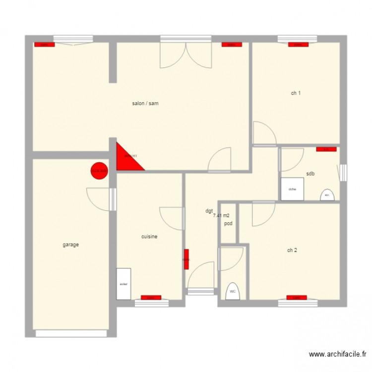 MOUSSIER. Plan de 0 pièce et 0 m2