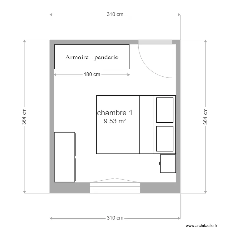 plan chambre 1. Plan de 