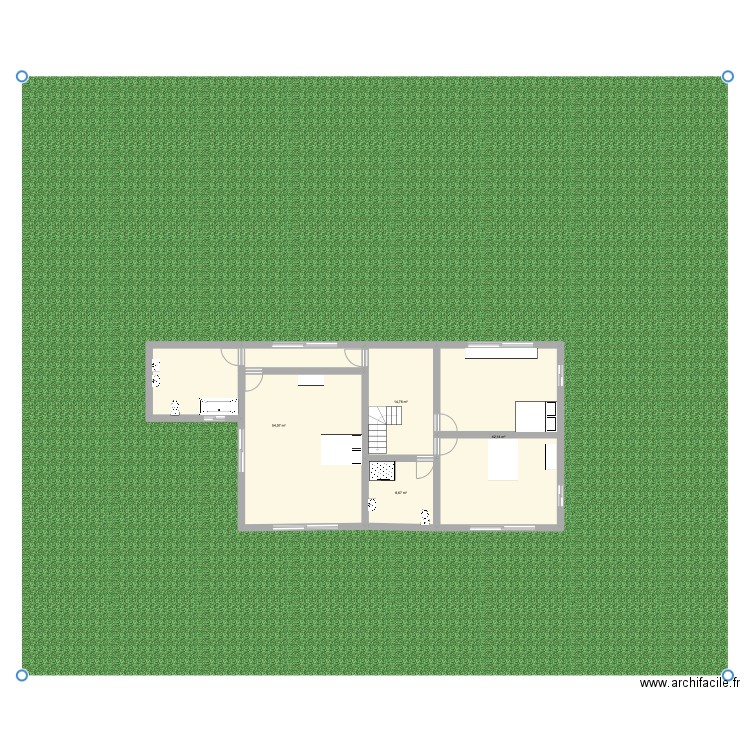 maison 2. Plan de 4 pièces et 120 m2