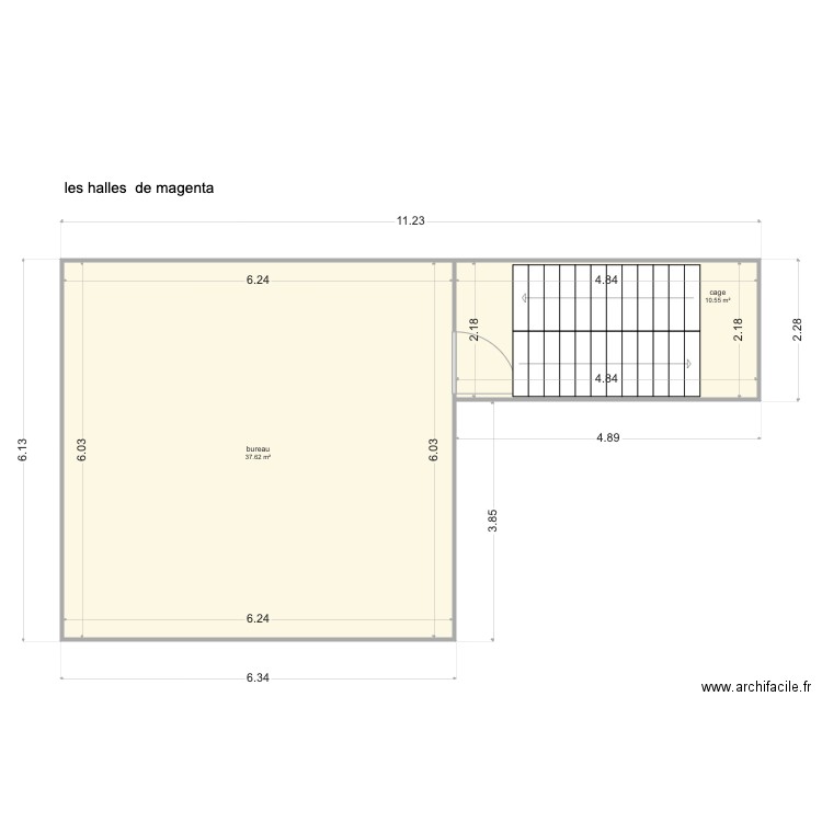 halles magenta. Plan de 0 pièce et 0 m2