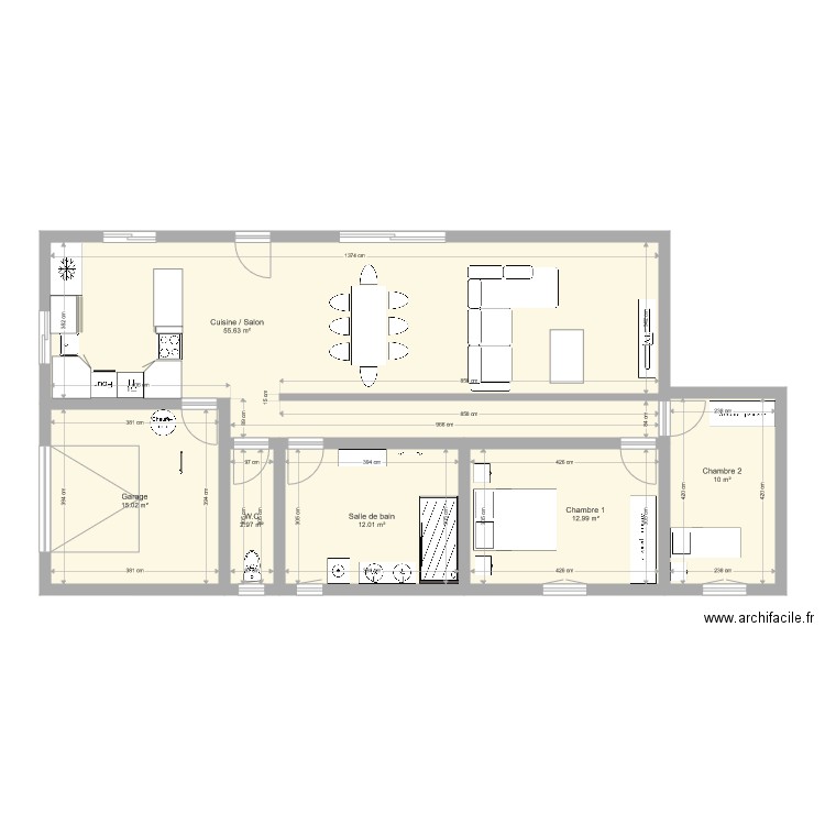 Plan maison David 1. Plan de 0 pièce et 0 m2